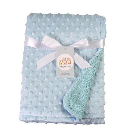 Baby Blanket Warm Sleep Cover – Double Layer Swaddle Wrap & Thermal Fleece Sleepsack | Soft Newborn Bath Towel & Stroller Blanket