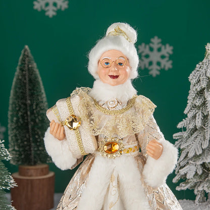 Christmas Decoration – Big Santa Claus Doll & Grandma Figurine | Holiday Room & Tree Décor Gift