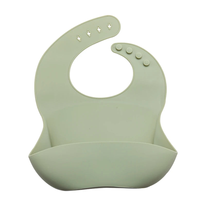Baby Waterproof Silicone Bibs – Adjustable Feeding Bibs with Cute Bowknot Apron Design | Soft Toddler Bibs for Boys & Girls