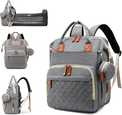 3-in-1 Baby Diaper Bag Backpack with Changing Station – Foldable Changing Pad & Large Travel Backpack for Boys & Girls