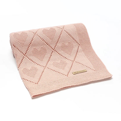 Super Soft Cotton Baby Blanket – Newborn Knit Swaddle Wrap for Stroller, Nursery & Sleeping (90×70cm)