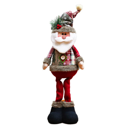 Christmas Decorative Dolls | Standing Santa Claus, Snowman & Reindeer Ornaments for Holiday Home & New Year Décor