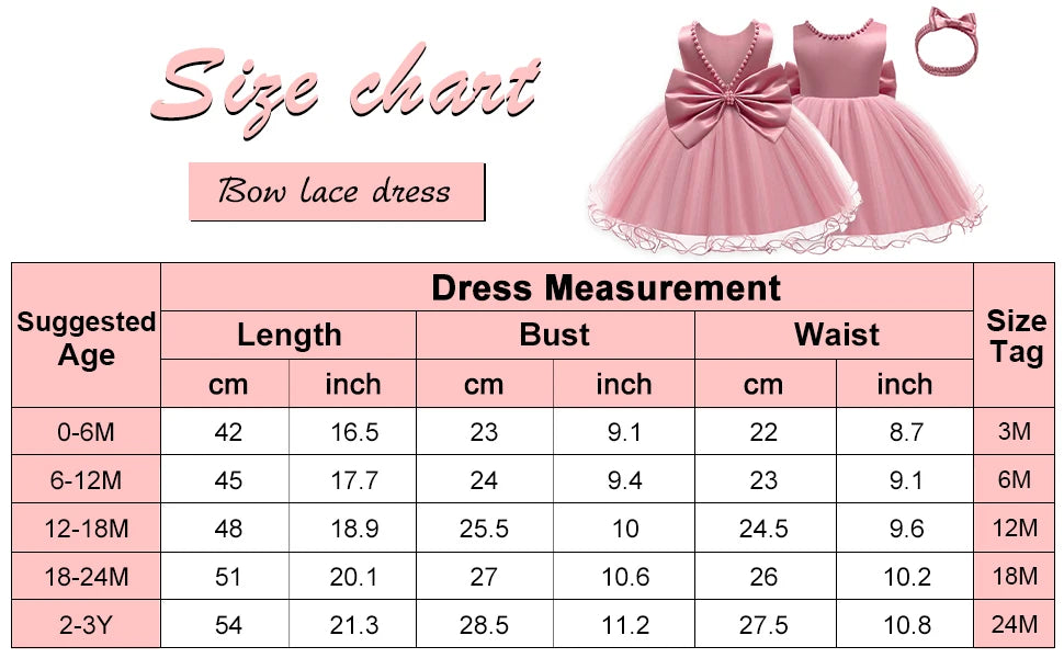 Baby Girl Christmas & Halloween Princess Dress | Infant Christening, 1st Birthday & Party Outfit | Newborn Clothes