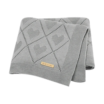 Super Soft Cotton Baby Blanket – Newborn Knit Swaddle Wrap for Stroller, Nursery & Sleeping (90×70cm)