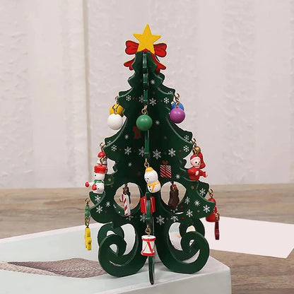 DIY Wooden Christmas Tree for Kids | Handmade 3D Stereo Scene Decoration | Children’s Christmas Ornaments & Holiday Craft