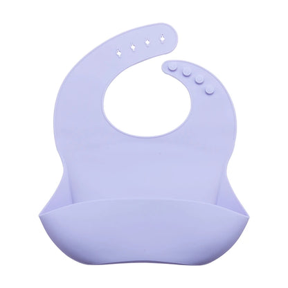 Baby Waterproof Silicone Bibs – Adjustable Feeding Bibs with Cute Bowknot Apron Design | Soft Toddler Bibs for Boys & Girls