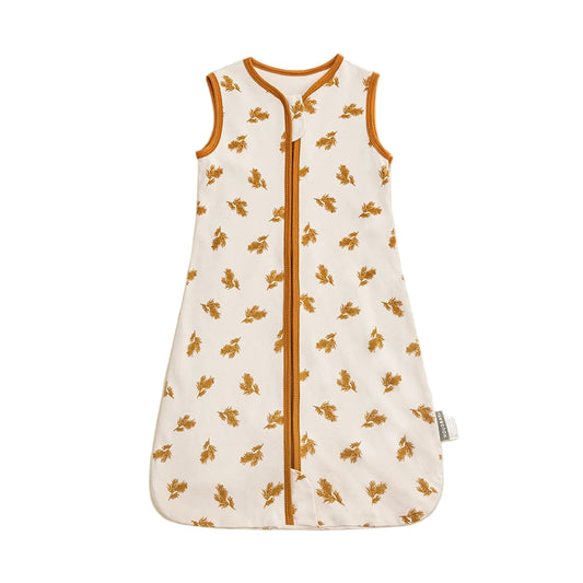 Baby Summer Sleeping Bag 0–24 Months – Lightweight 0.5 TOG Wearable Blanket, Thin Layer Sleep Sack with Anti-Kick Design, Beige Wheat Print