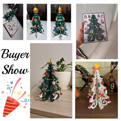 DIY Wooden Christmas Tree for Kids | Handmade 3D Stereo Scene Decoration | Children’s Christmas Ornaments & Holiday Craft