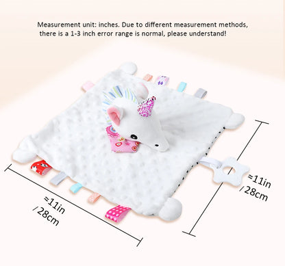 Personalised Baby Elephant Security Blanket – Organic Cotton Comforter with Silicone Teether | Newborn Infant Snuggle Toy & Baby Shower Gift