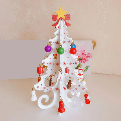 DIY Wooden Christmas Tree for Kids | Handmade 3D Stereo Scene Decoration | Children’s Christmas Ornaments & Holiday Craft