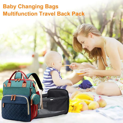 3-in-1 Baby Diaper Bag Backpack with Changing Station – Foldable Changing Pad & Large Travel Backpack for Boys & Girls