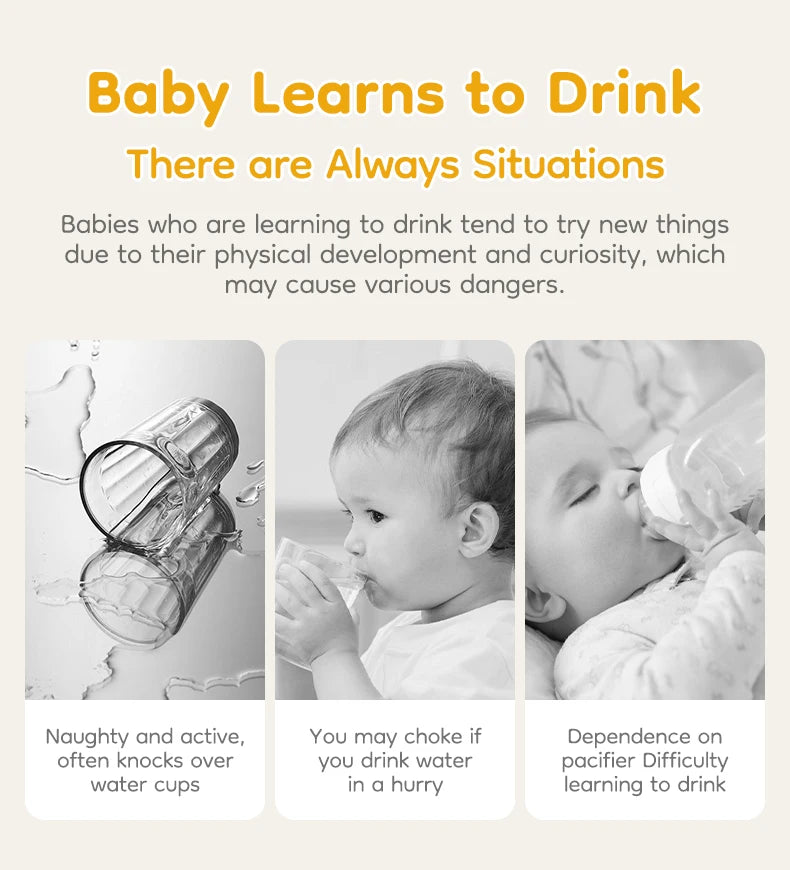 280ml Baby Training Cup with 360° Spill-Proof Drinking Lid – Leakproof, BPA-Free Infant Sippy Cup for Toddlers