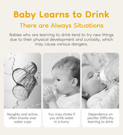 280ml Baby Training Cup with 360° Spill-Proof Drinking Lid – Leakproof, BPA-Free Infant Sippy Cup for Toddlers