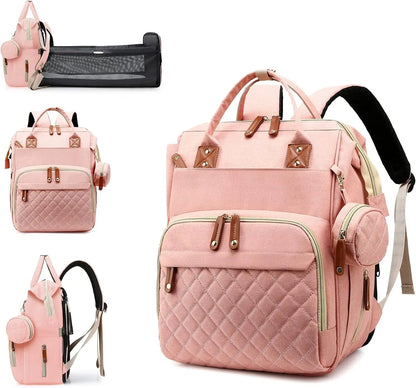 3-in-1 Baby Diaper Bag Backpack with Changing Station – Foldable Changing Pad & Large Travel Backpack for Boys & Girls