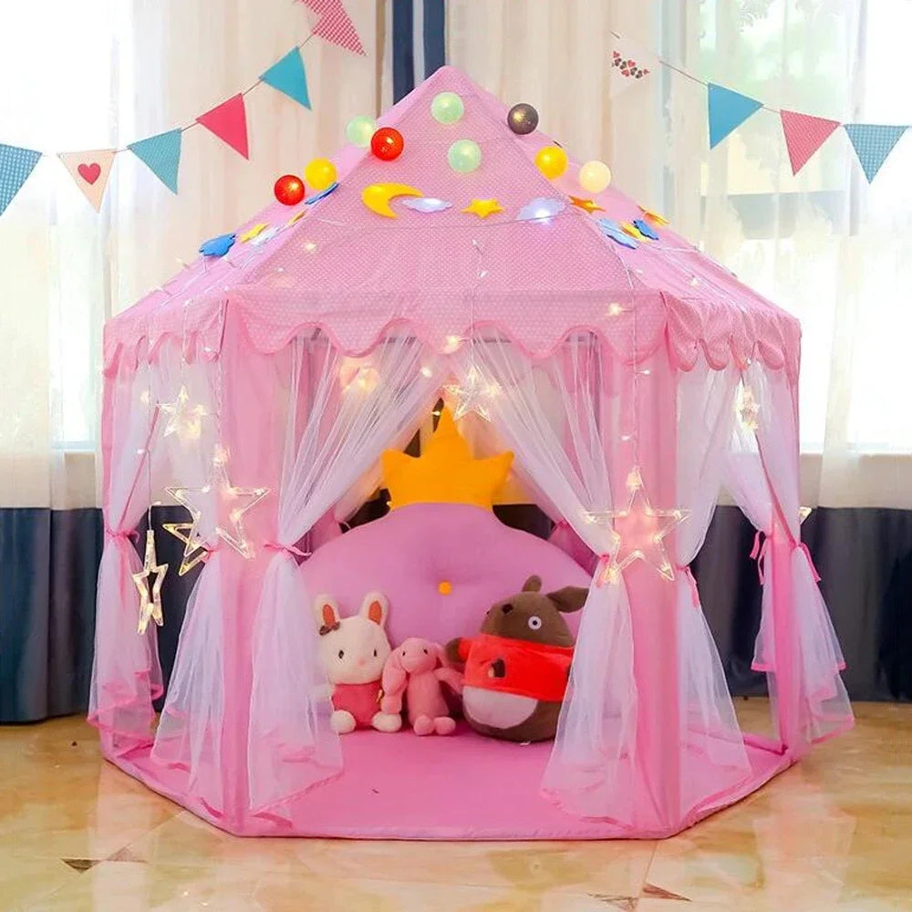 Portable Children’s Tent | Kids Play Tent Toys for Girls | Princess Castle Teepee, Indoor/Outdoor Playhouse, Baby Christmas Gift
