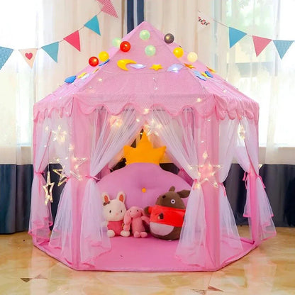 Portable Children’s Tent | Kids Play Tent Toys for Girls | Princess Castle Teepee, Indoor/Outdoor Playhouse, Baby Christmas Gift