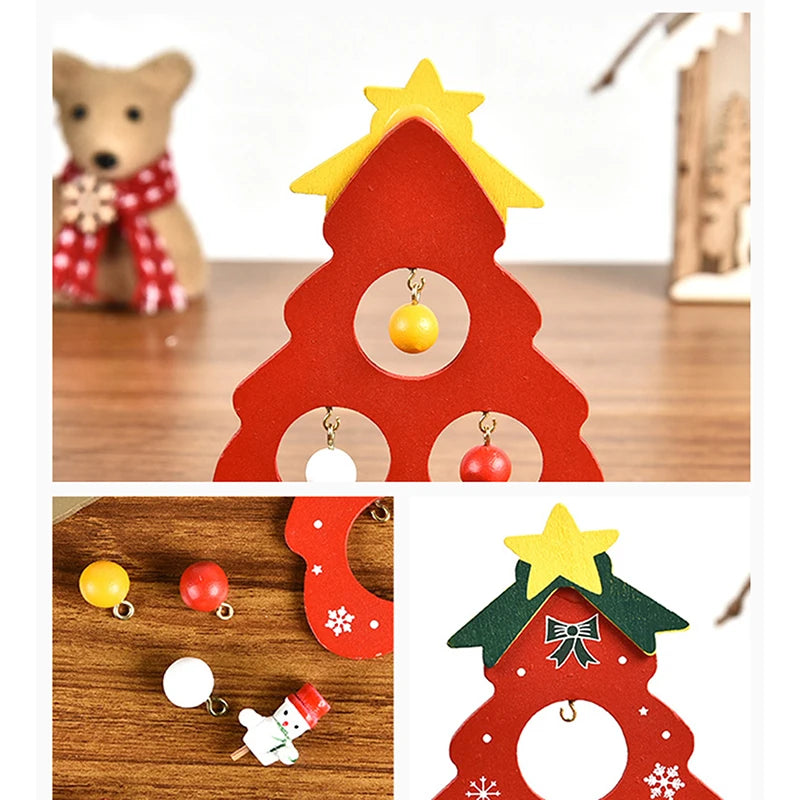 DIY Wooden Christmas Tree for Kids | Handmade 3D Stereo Scene Decoration | Children’s Christmas Ornaments & Holiday Craft