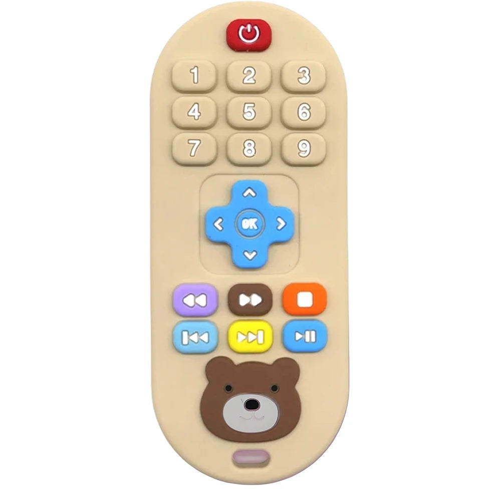 1/4pcs Baby Teething Remote Control Toy | Silicone Simulation Teether for Infants & Toddlers | Safe Chew Toy for Teething Relief