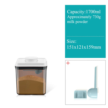 Light-Proof Milk Powder Sealed Can – Portable Snap-On Storage Bucket, Moisture-Proof Container for Baby Formula, Rice & Noodles