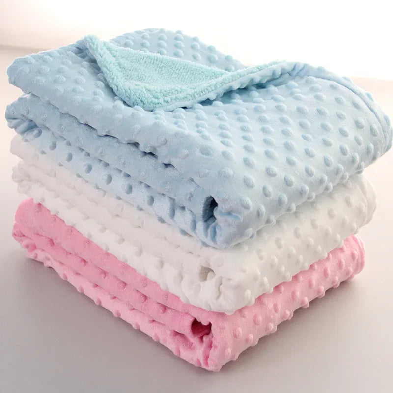 Baby Blanket Warm Sleep Cover – Double Layer Swaddle Wrap & Thermal Fleece Sleepsack | Soft Newborn Bath Towel & Stroller Blanket