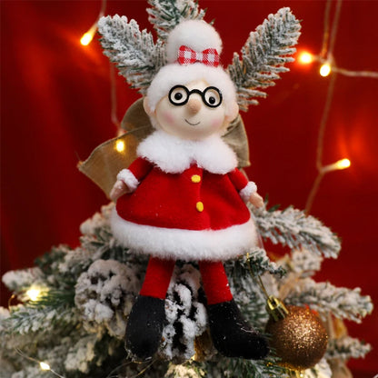 Christmas Hanging Plush Elf Dolls | Long-Legged Santa Claus Boy & Girl Ornaments | Holiday Party & New Year Decorations