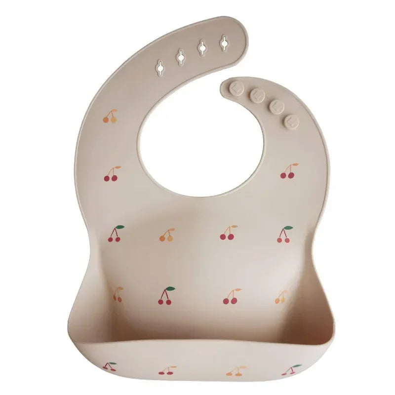 Fashionable Baby Silicone Bib – Adjustable Waterproof Feeding Cloth & Saliva Towel | Newborn Infant Bibs for Boys & Girls