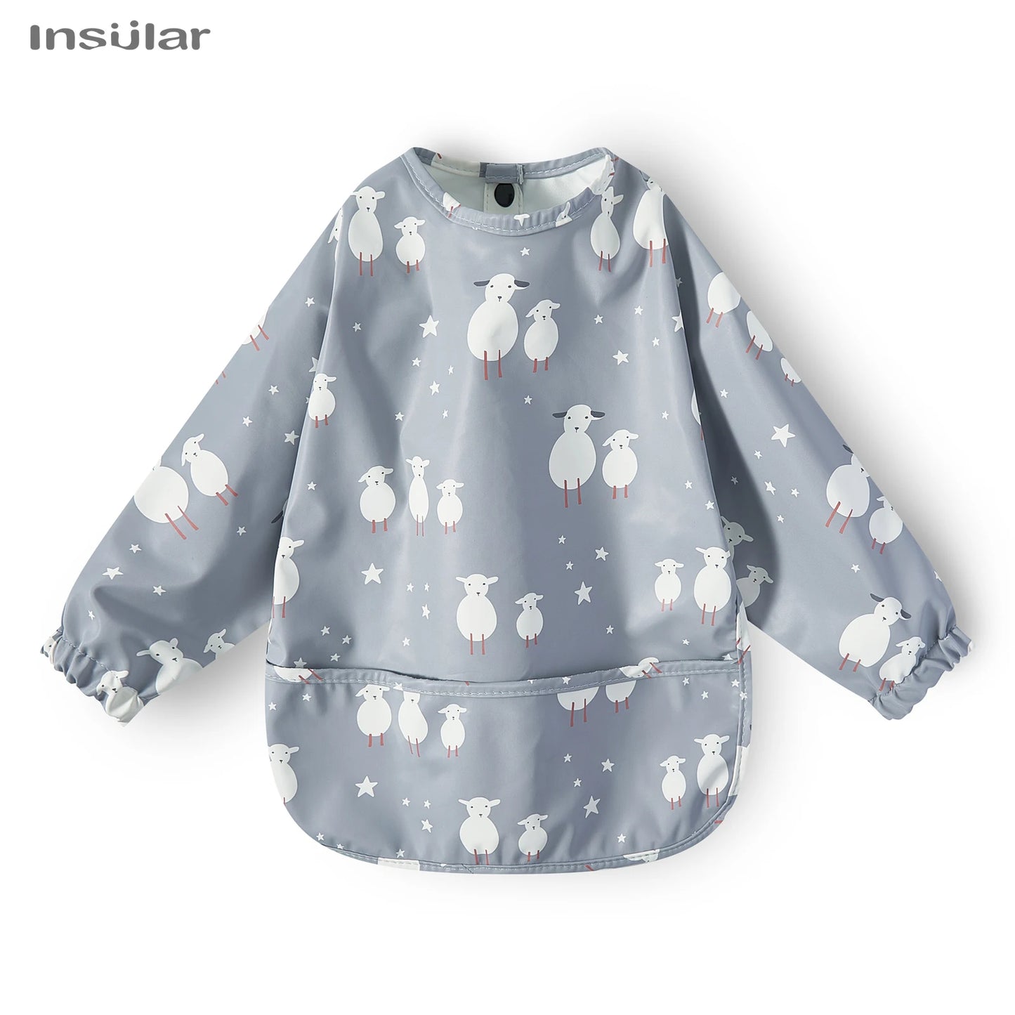 New Children Feeding Aprons – Waterproof Long Sleeve Baby Bib with Pocket | Full Cover Baby Bibs for Toddlers Boys & Girls