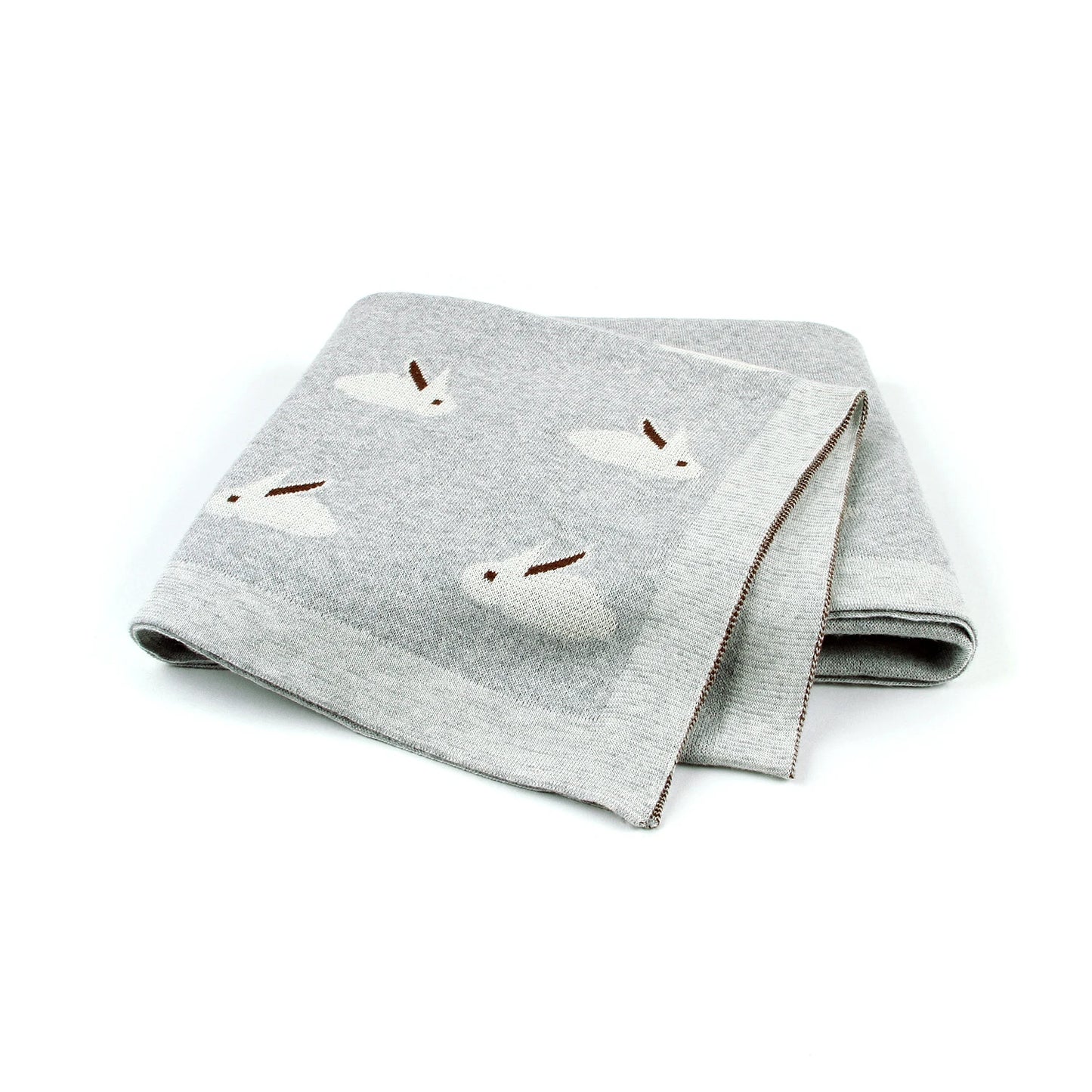 Baby Blanket Breathable Cotton Knit Swaddle Wrap – 100×80cm Newborn Receiving Blanket for Boys & Girls, Stroller & Nursery Quilt