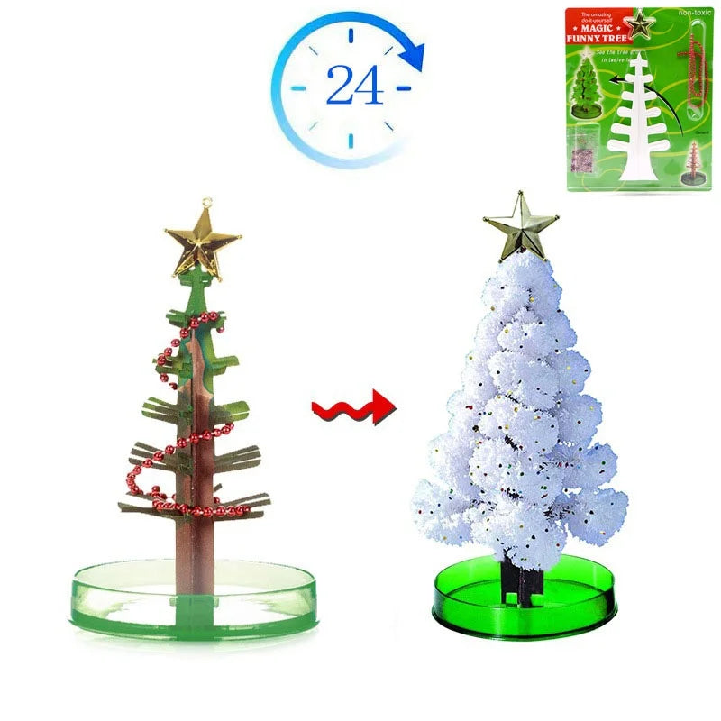 Magic Christmas Tree | Growing Crystal Sakura Mini Tree | DIY Educational Toy Gift for Kids & Xmas Decorations