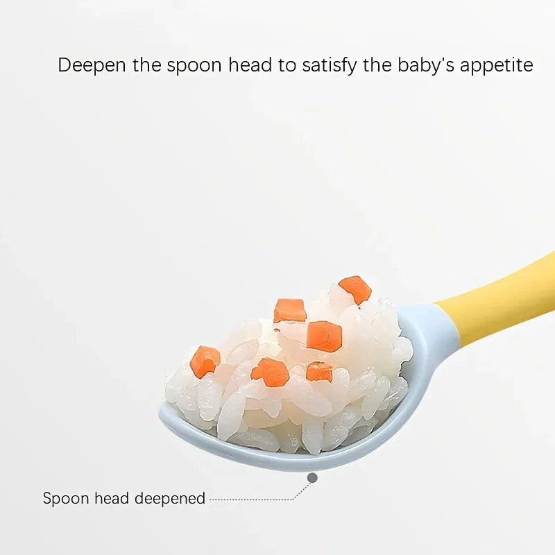 Baby Fork and Spoon Set – Bendable Toddler Utensils | Soft Silicone Handle Training Tableware for Infants & Kids, BPA-Free