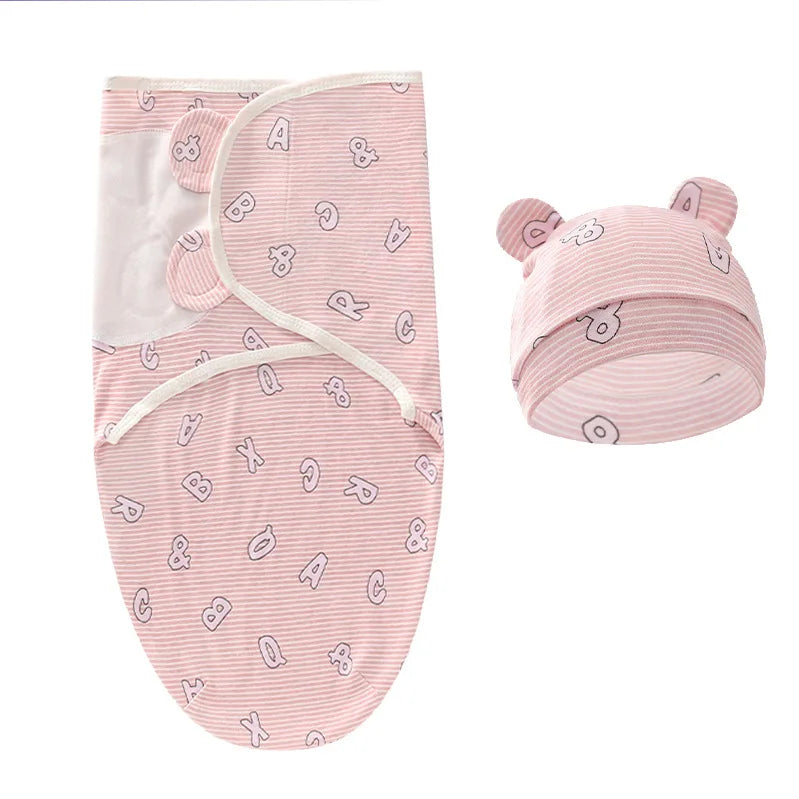 100% Cotton Baby Sleeping Bag – Newborn Swaddle Cocoon Envelope Blanket | Soft Sleepsack & Swaddling Wrap for Baby Girls