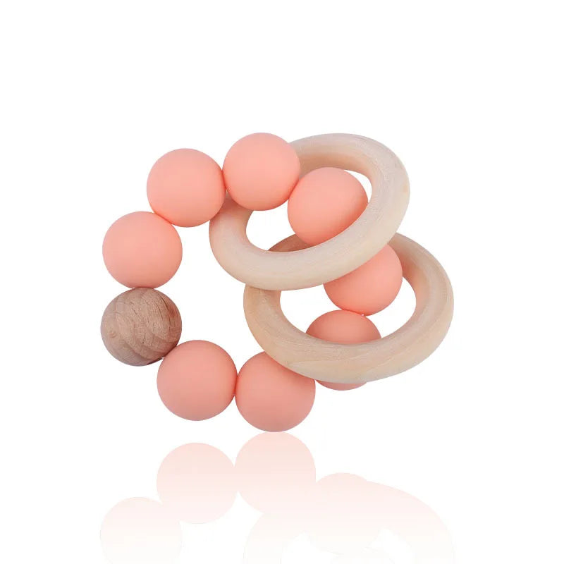 Teethers for Baby Teething Toy Silicone Bead Chew Newborn Bath  Bébé Accessories  Mordedores De Silicona Para Silicone toys