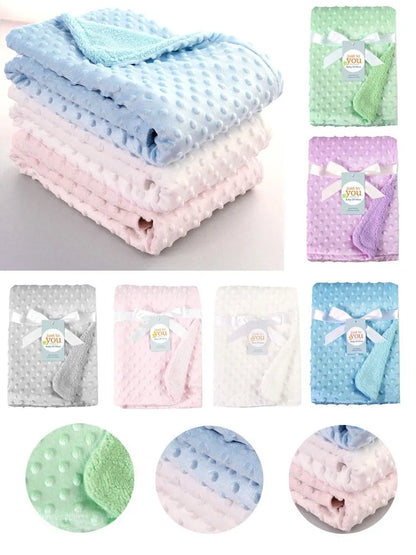 Baby Blanket & Swaddle Wrap – Newborn Thermal Soft Fleece Winter Bedding Set with Cotton Quilt | Infant Sleeping Cover