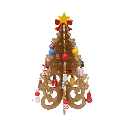 DIY Wooden Christmas Tree for Kids | Handmade 3D Stereo Scene Decoration | Children’s Christmas Ornaments & Holiday Craft